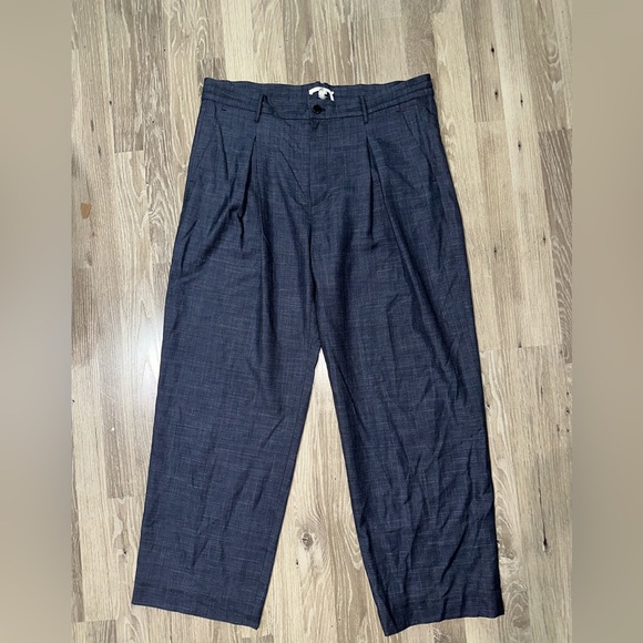 The Row Pants - The Row Dark‎ Chambray Wide Leg Trouser Medium